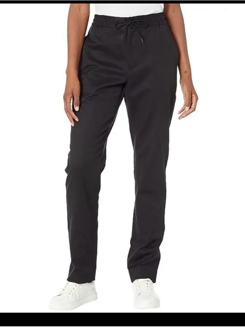 Vince Black Drawstring Cotton Twill Pants